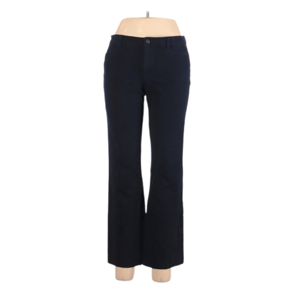 Lauren by Ralph Lauren Adelle Khakis Size 10 Navy Blue Mid Rise Straight Leg